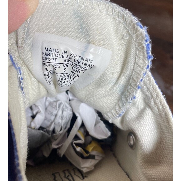 Converse Blue Canvas Low Top Sneakers Size 7 Classic Vintage Style Chuck Taylor - Picture 13 of 13